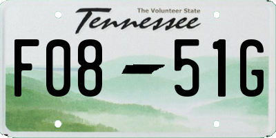 TN license plate F0851G