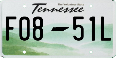 TN license plate F0851L