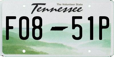 TN license plate F0851P