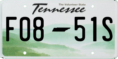 TN license plate F0851S