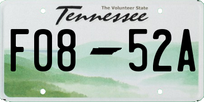 TN license plate F0852A