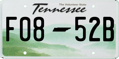 TN license plate F0852B