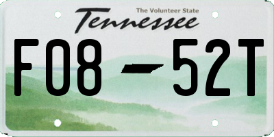 TN license plate F0852T