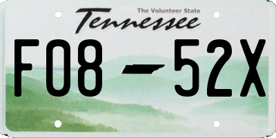 TN license plate F0852X