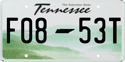 TN license plate F0853T