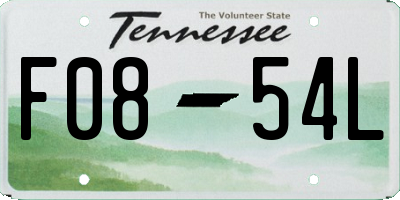 TN license plate F0854L