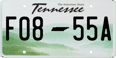 TN license plate F0855A