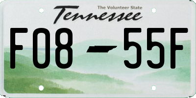 TN license plate F0855F