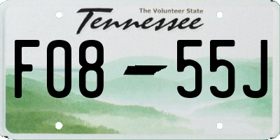 TN license plate F0855J