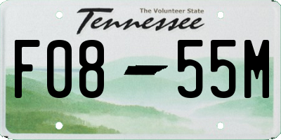 TN license plate F0855M
