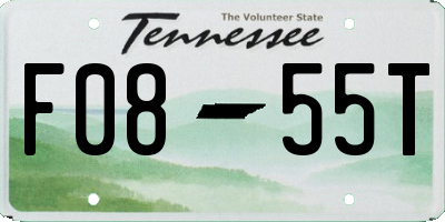 TN license plate F0855T
