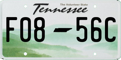 TN license plate F0856C