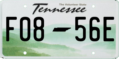 TN license plate F0856E