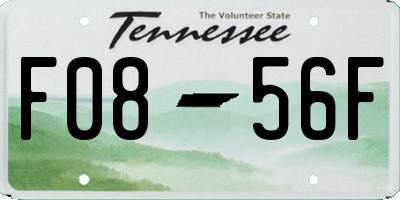 TN license plate F0856F