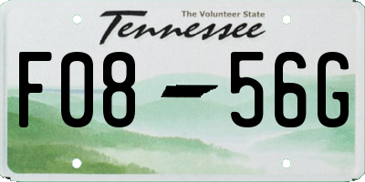 TN license plate F0856G