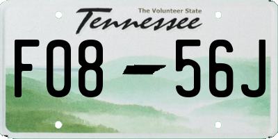 TN license plate F0856J