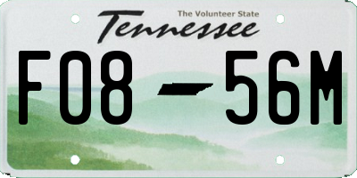 TN license plate F0856M