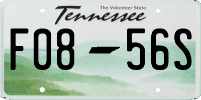 TN license plate F0856S