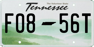 TN license plate F0856T