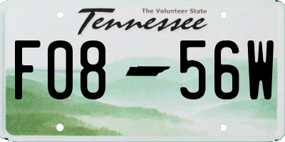 TN license plate F0856W