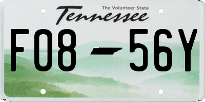 TN license plate F0856Y