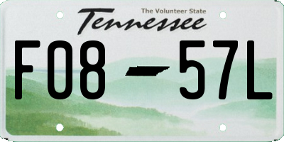 TN license plate F0857L