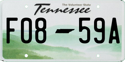 TN license plate F0859A