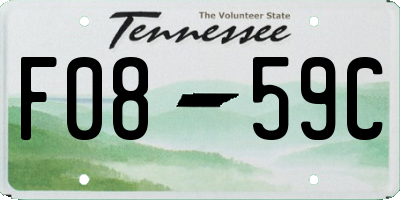 TN license plate F0859C