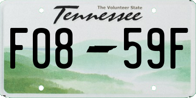 TN license plate F0859F