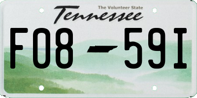 TN license plate F0859I