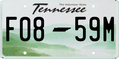 TN license plate F0859M