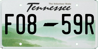 TN license plate F0859R