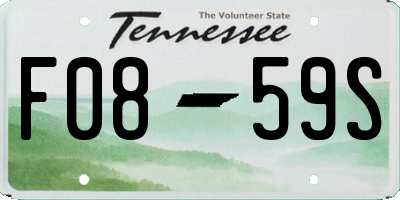 TN license plate F0859S