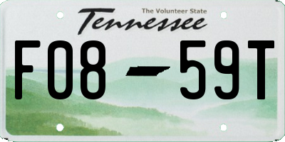 TN license plate F0859T