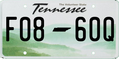 TN license plate F0860Q