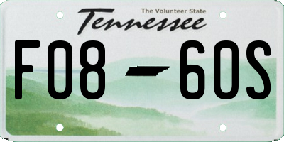 TN license plate F0860S