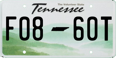 TN license plate F0860T