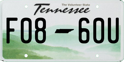 TN license plate F0860U