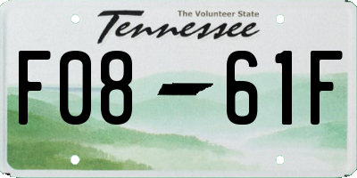 TN license plate F0861F