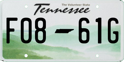 TN license plate F0861G
