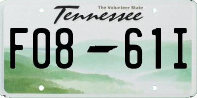 TN license plate F0861I