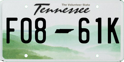 TN license plate F0861K