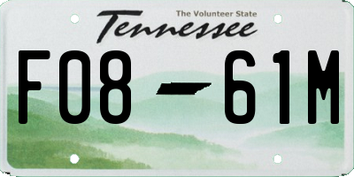 TN license plate F0861M