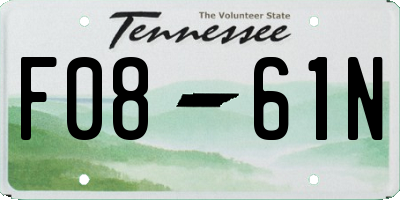 TN license plate F0861N