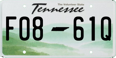 TN license plate F0861Q