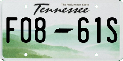 TN license plate F0861S