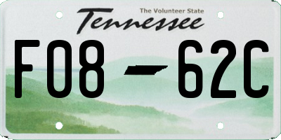 TN license plate F0862C