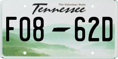 TN license plate F0862D