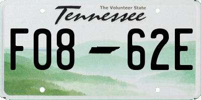 TN license plate F0862E