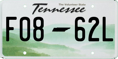 TN license plate F0862L